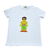 Mousse T-Shirt Girocollo Tinta Unita con Stampa per Neonato DINOBEACHXN BIANCO MOUSSE 
