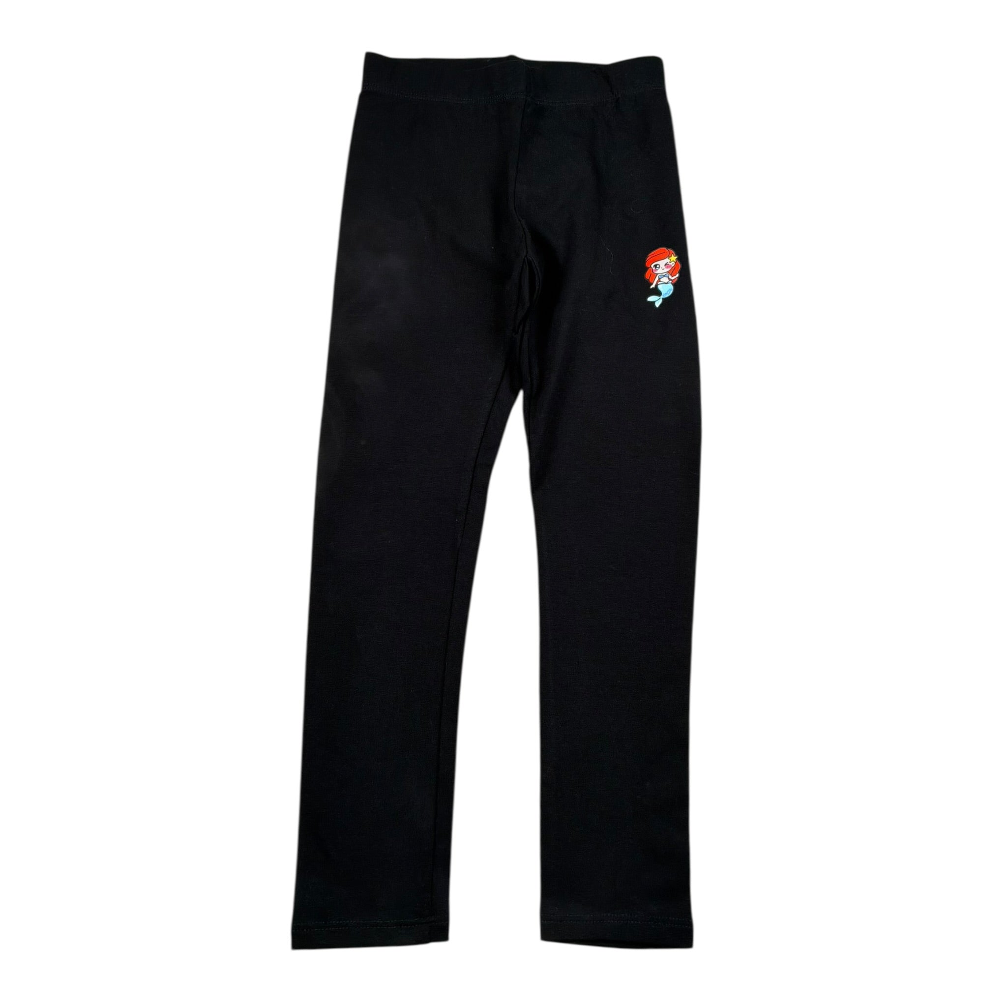 Mousse Leggins Tinta Unita con Stampa per Bambina LOVEE NERO MOUSSE 