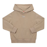 Msgm Felpa Chiusa con Cappuccio Tinta Unita con Stampa per Bambina J02025 BEIGE MSGM 