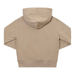 Msgm Felpa Chiusa con Cappuccio Tinta Unita con Stampa per Bambina J02025 BEIGE MSGM 