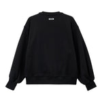 Msgm Felpa Chiusa Girocollo Tinta Unita con Stampa per Bambina S5MSJGSW107 NERO MSGM 