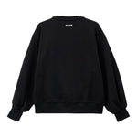 Msgm Felpa Chiusa Girocollo Tinta Unita con Stampa per Bambina S5MSJGSW107X NERO MSGM 