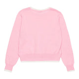 N°21 Maglia Girocollo Tinta Unita con Stampa per Bambina N2101W ROSA N°21 