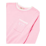 N°21 Maglia Girocollo Tinta Unita con Stampa per Bambina N2101W ROSA N°21 