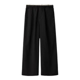 Name It Pantalone tinta unita con Elastico In Vita E Fantasia A Righe Nero per Bambina 13240352 NERO NAME IT 