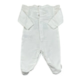 Nanan Tutina tinta unita con Ricami Bianco per Neonata E24418 BIANCO NANAN 