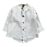 Never Too Camicia tinta unita con Colletto Coreano Panna per Neonato NT1232N PANNA NEVER TOO 