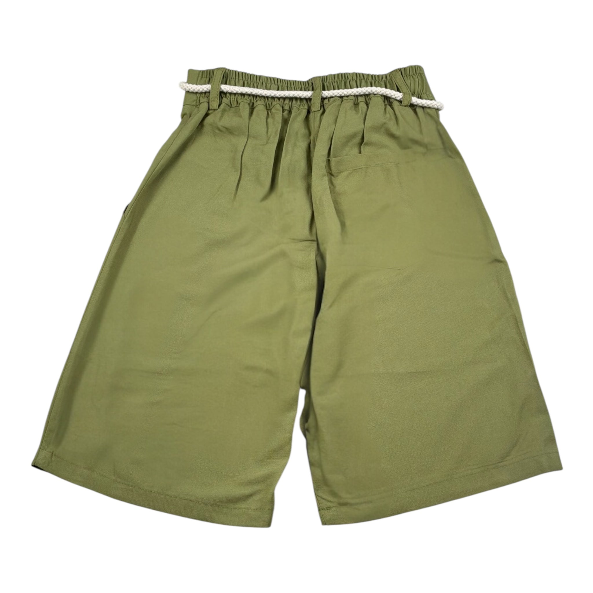 Never Too Bermuda tinta unita con Elastico In Vita Verde per Bambino NT2274R VERDE NEVER TOO 