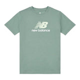 New Balance T-Shirt Girocollo Tinta Unita con Stampa Logo per Bambino LAKB0009 VERDE NEW BALANCE 