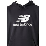 New Balance Felpa Chiusa con Cappuccio Tinta Unita con Logo per Bambino LAKB0062 NERO NEW BALANCE 
