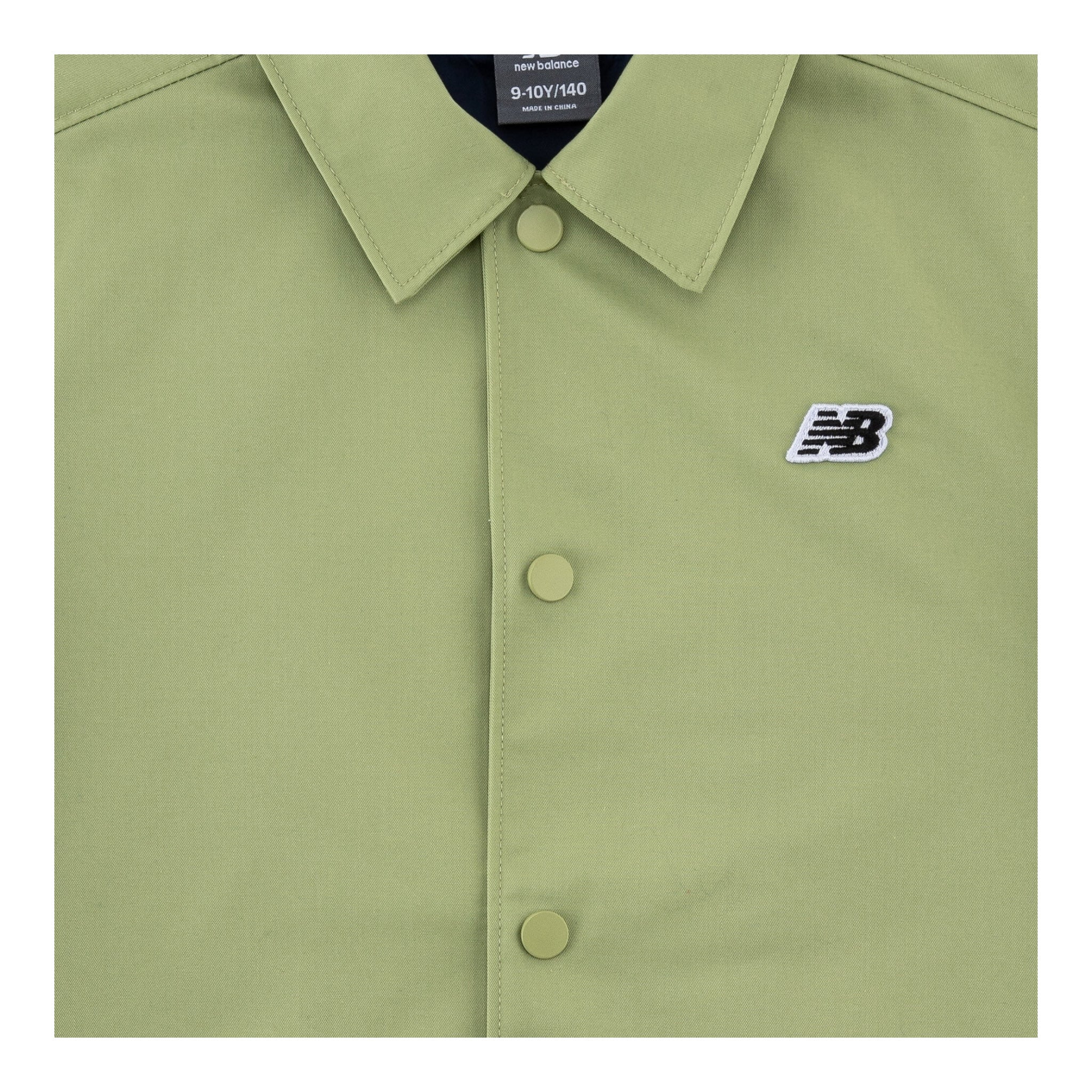 New Balance Giubbino Tinta Unita con Bottoni per Bambino LAKB0140 VERDE NEW BALANCE 