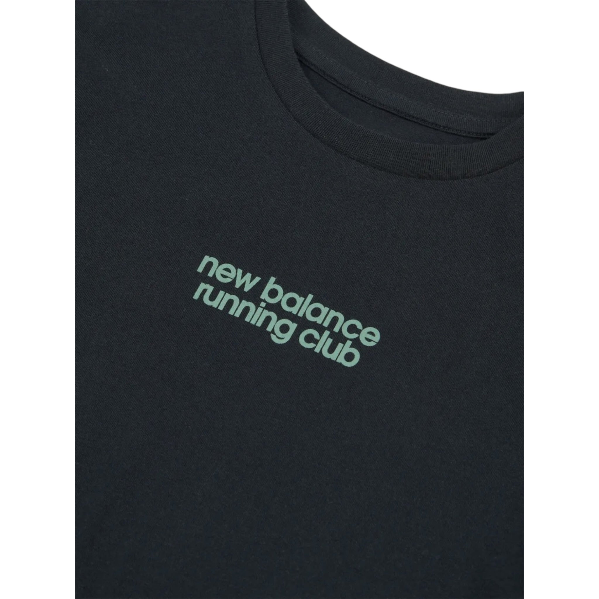 New Balance T-Shirt Girocollo Tinta Unita con Stampa Logo per Bambino LAKB0187 NERO NEW BALANCE 