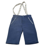 New Gereration Bermuda tinta unita con Bretelle Blu per Bambino 221352 BLU NEW GERERATION 