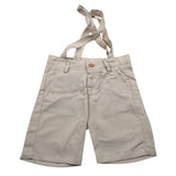 New Gereration Bermuda tinta unita con Bretelle Beige per Neonato 51393N BEIGE NEW GERERATION 