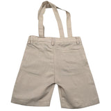 New Gereration Bermuda tinta unita con Bretelle Beige per Neonato 51393N BEIGE NEW GERERATION 