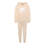 Nike Completo 2 Pezzi Felpa-Pantalone Tinta Unita per Bambino 86L595 BEIGE NIKE 