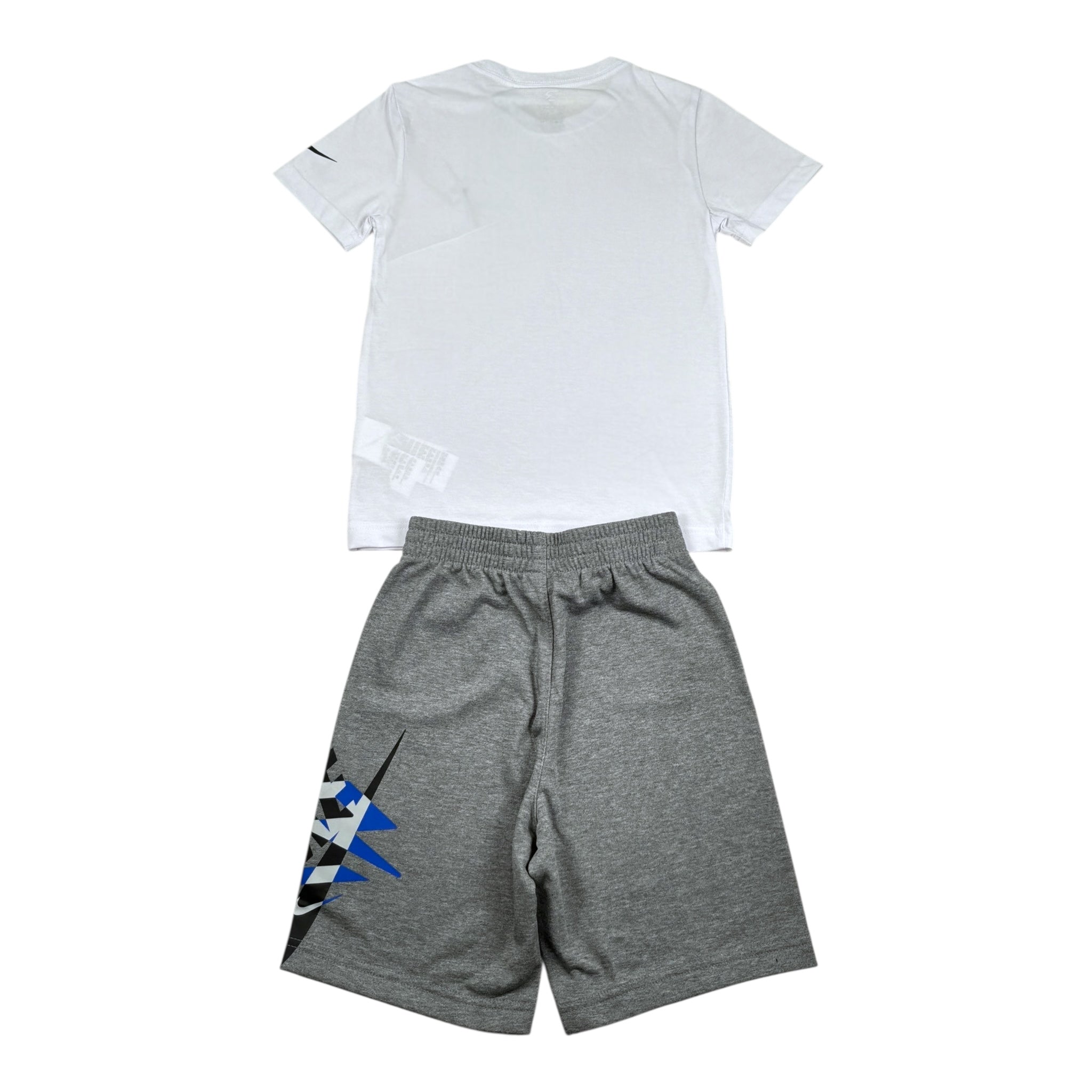 Nike Completo 2 Pezzi T-Shirt-Bermuda Tinta Unita per Bambino 9Q0616 BIANCO/GRIGIO NIKE 