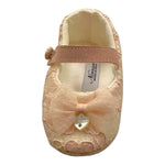 Ninnaoh Ballerine Tinta Unita con Ricami per Neonata I1821 ROSA NINNAOH 
