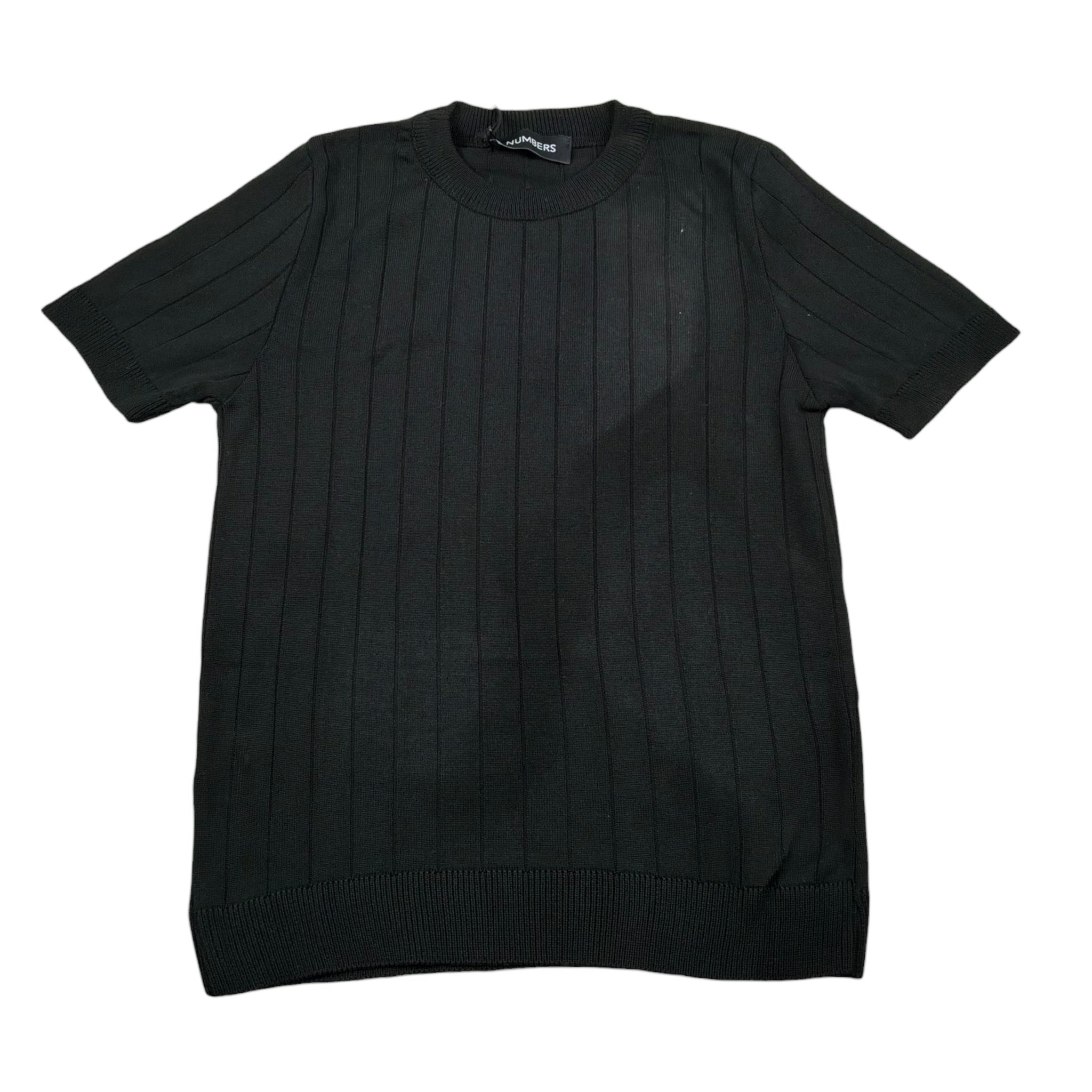 Numbers T-Shirt Girocollo In Filo Tinta Unita per Bambino FIL07 NERO NUMBERS 
