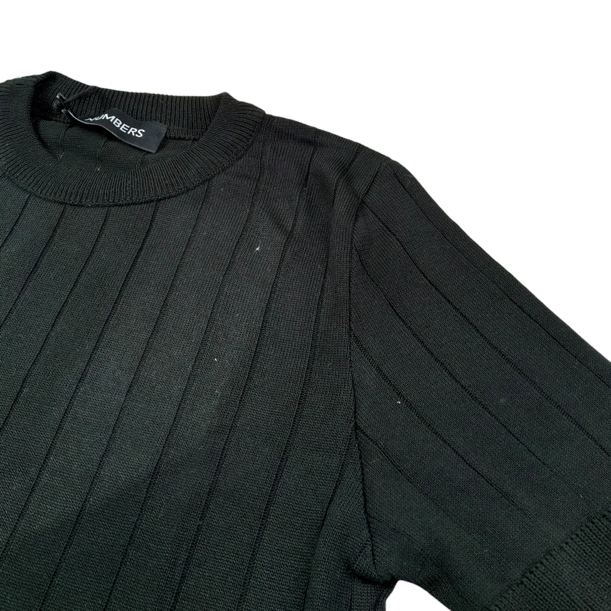 Numbers T-Shirt Girocollo In Filo Tinta Unita per Bambino FIL07 NERO NUMBERS 