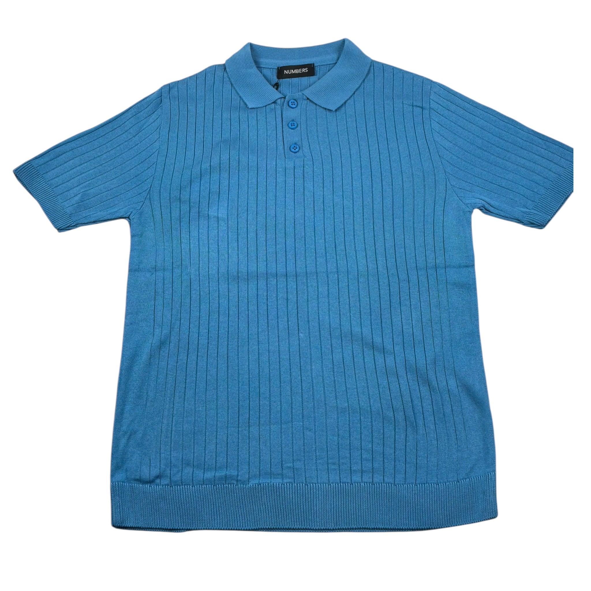 Numbers Polo Mezza Manica Tinta Unita per Bambino FIL08 AZZURRO NUMBERS 