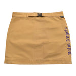 Palm Angels Gonna Tinta Unita con Stampa E Cintura per Bambina PGCU00 BEIGE PALM ANGELS 