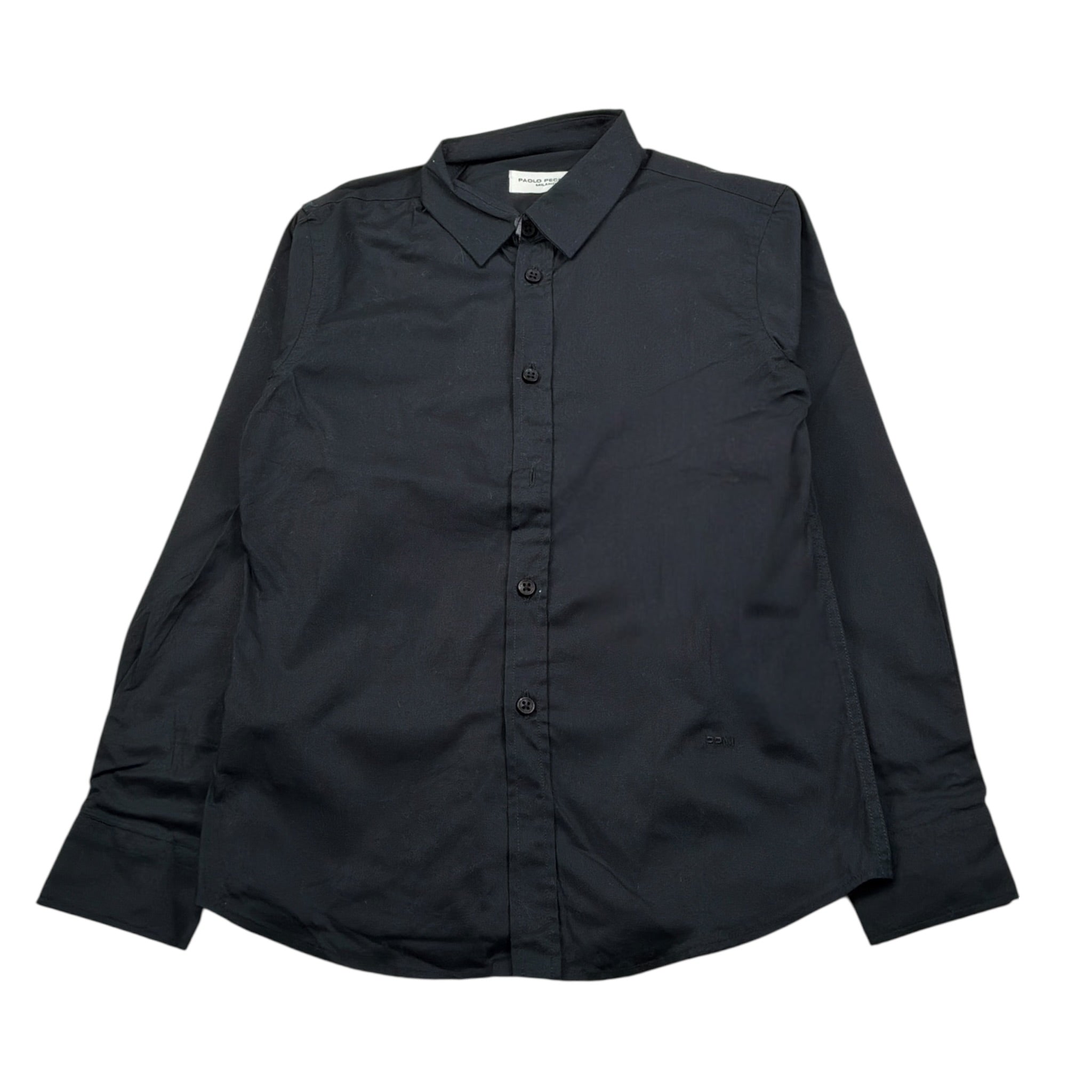 Paolo Pecora Camicia Manica Lunga tinta unita Nero per Bambino PP1701 NERO PAOLO PECORA 