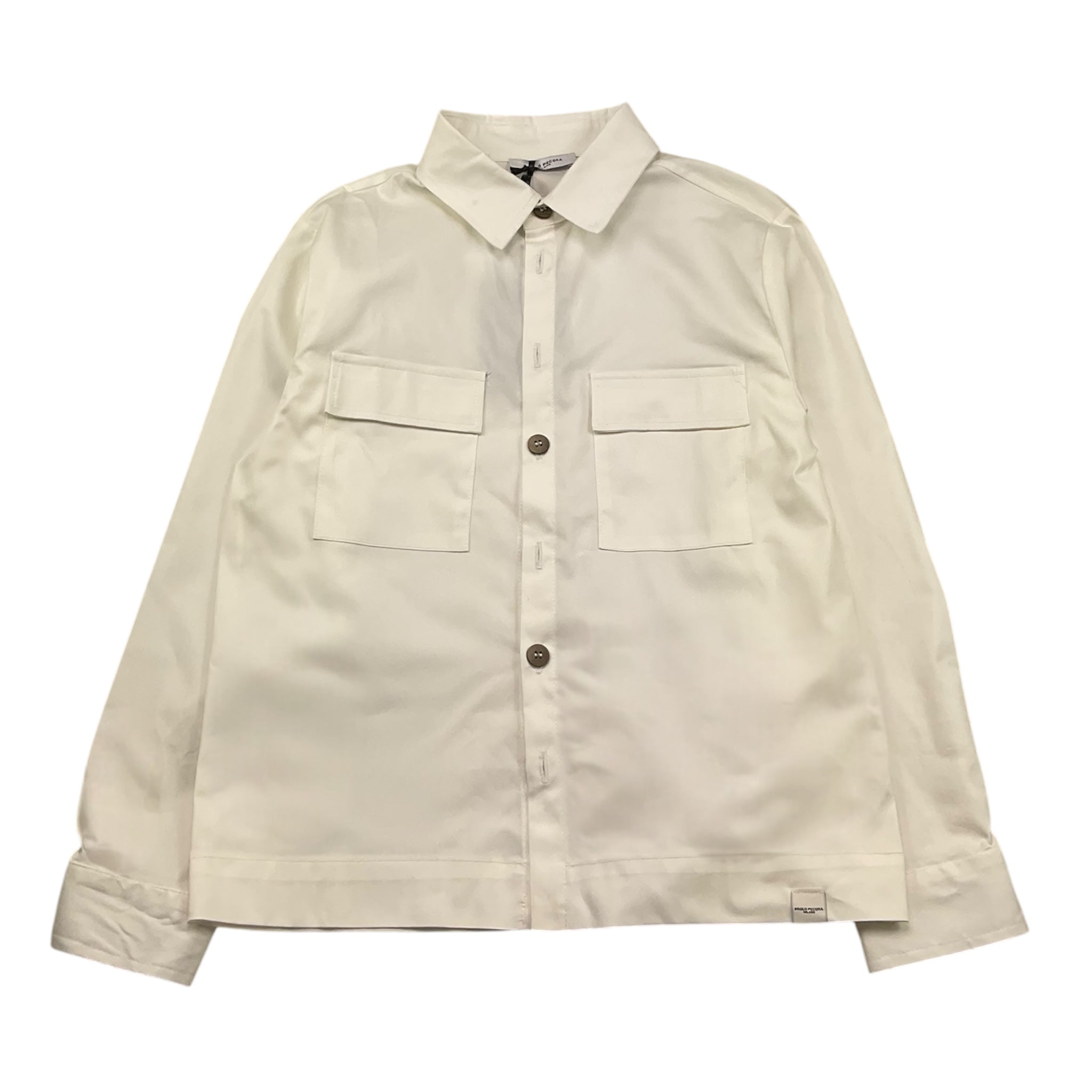 Paolo Pecora Camicia Manica Lunga Tinta Unita per Bambino PP4067 PANNA PAOLO PECORA 
