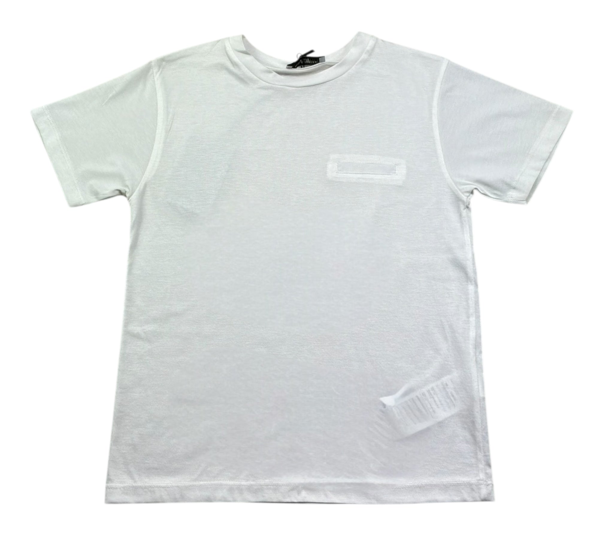 Paolo Pecora T-Shirt Girocollo Tinta Unita con Taschino per Bambino PP4213 BIANCO PAOLO PECORA 