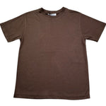 Paolo Pecora T-Shirt Girocollo Tinta Unita per Bambino PP4222 MARRONE PAOLO PECORA 