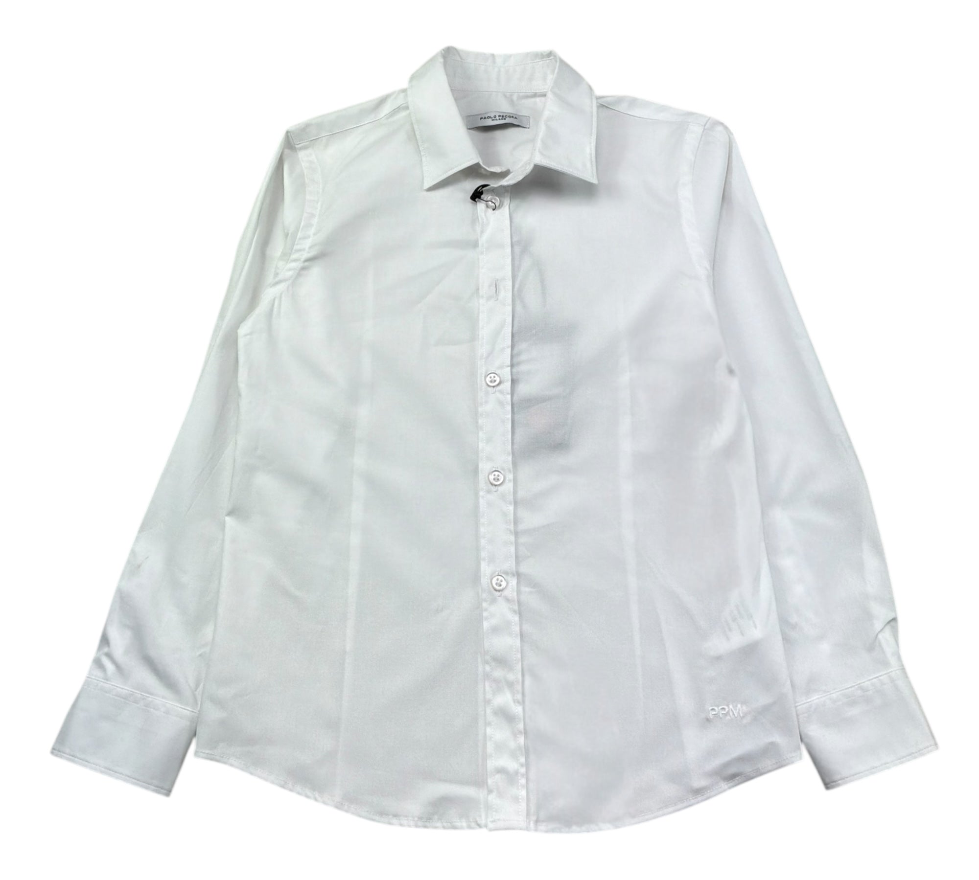 Paolo Pecora Camicia Manica Lunga Tinta Unita per Bambino PP4237 BIANCO PAOLO PECORA 