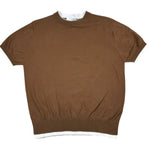 Paolo Pecora T-Shirt Tinta Unita Girocollo per Bambino PP4272 MARRONE PAOLO PECORA 