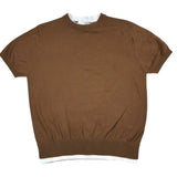 Paolo Pecora T-Shirt Tinta Unita Girocollo per Bambino PP4272 MARRONE PAOLO PECORA 