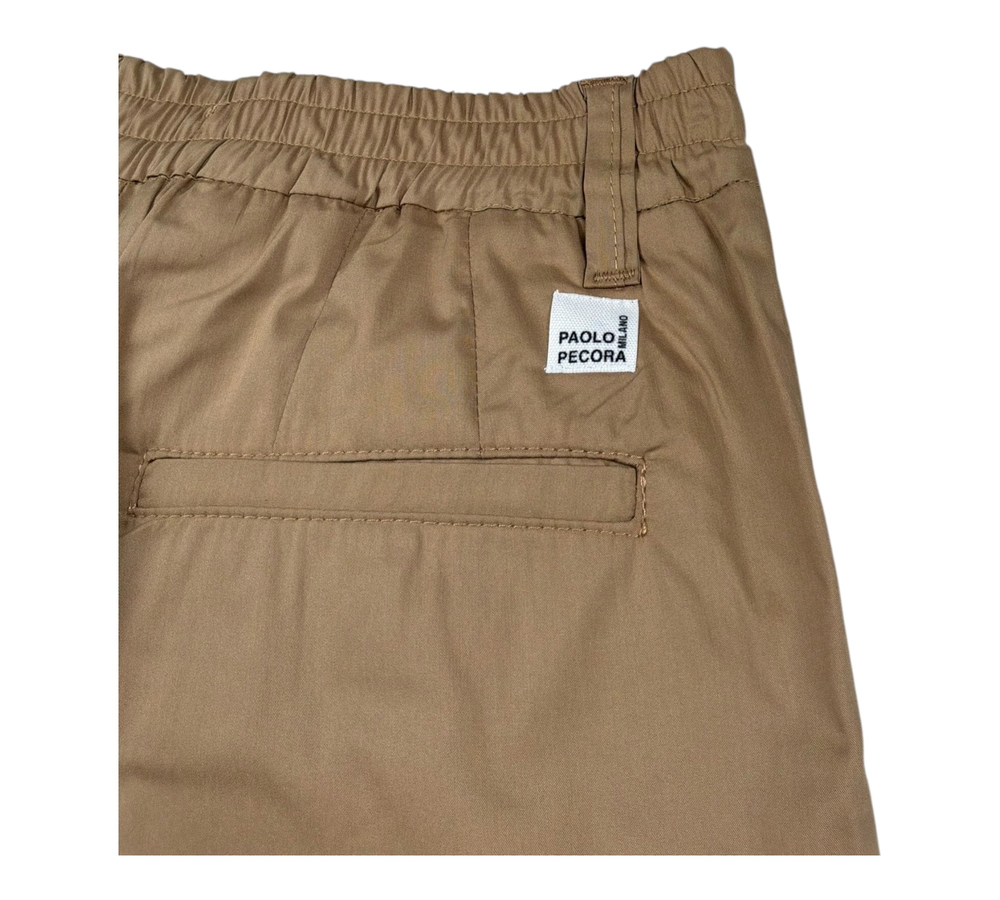 Paolo Pecora Bermuda Tinta Unita con Elastico In Vita per Bambino PP4315 BEIGE PAOLO PECORA 