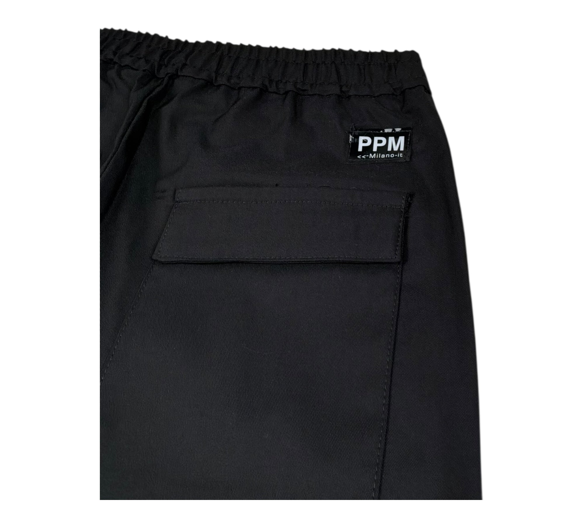 Paolo Pecora Bermuda Tinta Unita con Elastico In Vita per Bambino PP4326 NERO PAOLO PECORA 
