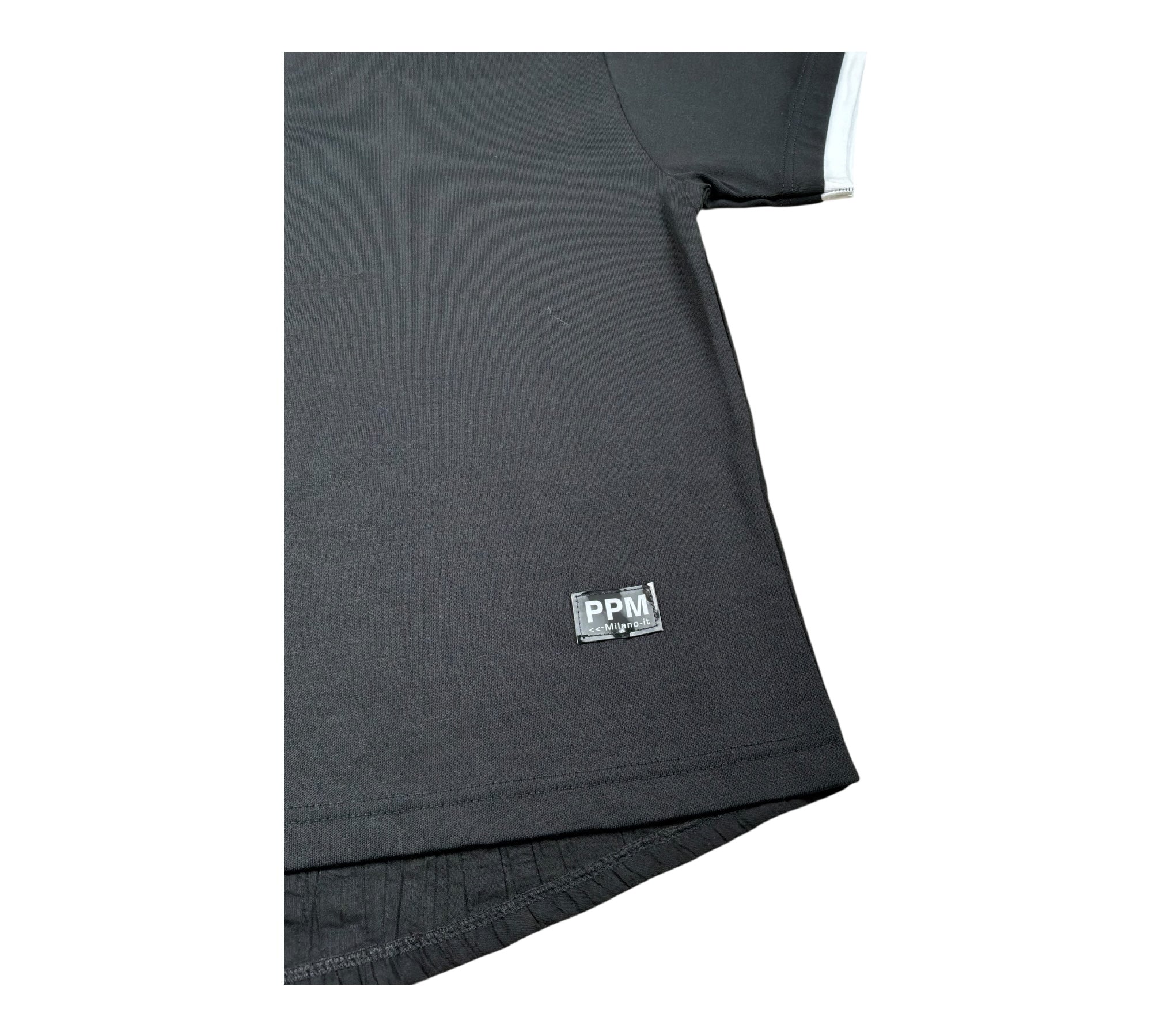 Paolo Pecora T-Shirt Girocollo Tinta Unita con Stampa per Bambino PP4354 NERO PAOLO PECORA 