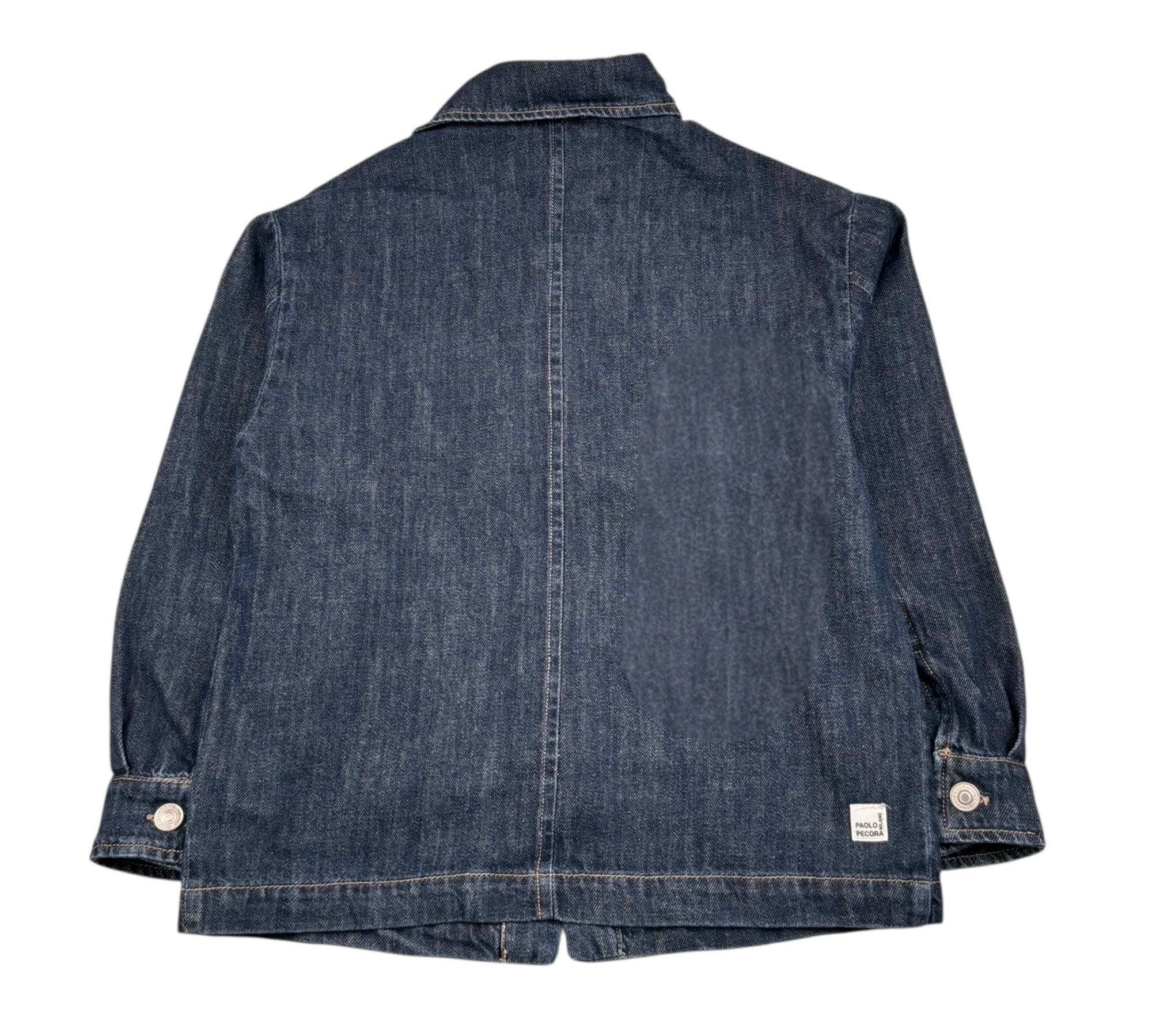 Paolo Pecora Camicia In Denim Tinta Unita Manica Lunga per Bambino PP4371 BLU PAOLO PECORA 