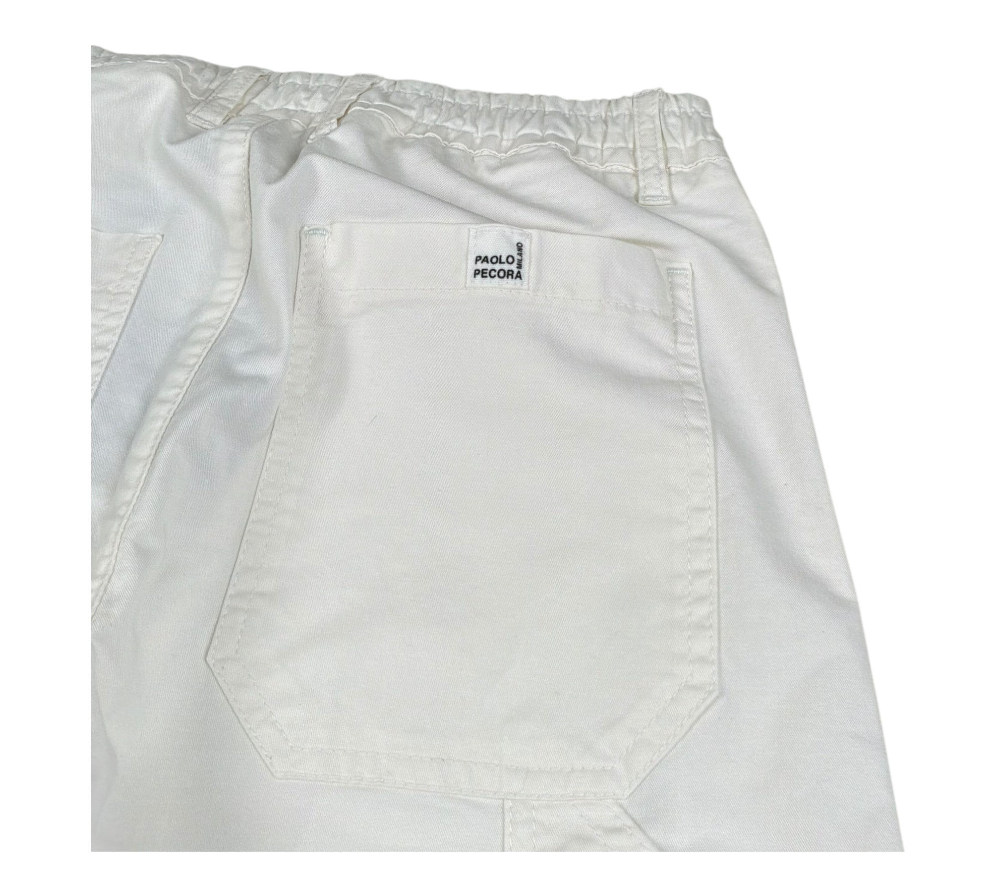 Paolo Pecora Pantalone Tinta Unita con Elastico In Vita per Bambino PP4385 PANNA PAOLO PECORA 