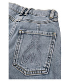 Patrizia Pepe Bermuda In Denim Tinta Unita con Tasche per Bambina 7P0380X AZZURRO PATRIZIA PEPE 