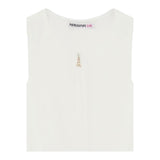 Patrizia Pepe Tutina Intera Tinta Unita per Bambina 7T0018 BIANCO PATRIZIA PEPE 