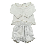 Paz Rodriguez Completo 2 Pezzi Maglia-Culotte Tinta Unita per Neonata 003122709 BIANCO PAZ RODRIGUEZ 