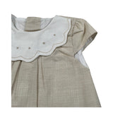 Paz Rodriguez Set Abito Mezza Manica-Coulotte Tinta Unita per Neonata 004152719X BEIGE PAZ RODRIGUEZ 