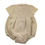 Paz Rodriguez Pagliaccetto Tinta Unita Mezza Manica per Neonata 005122623 BEIGE PAZ RODRIGUEZ 