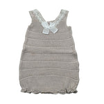 Paz Rodriguez Pagliaccetto Giromanica Tinta Unita con Ricami per Neonata 02242373 BEIGE PAZ RODRIGUEZ 