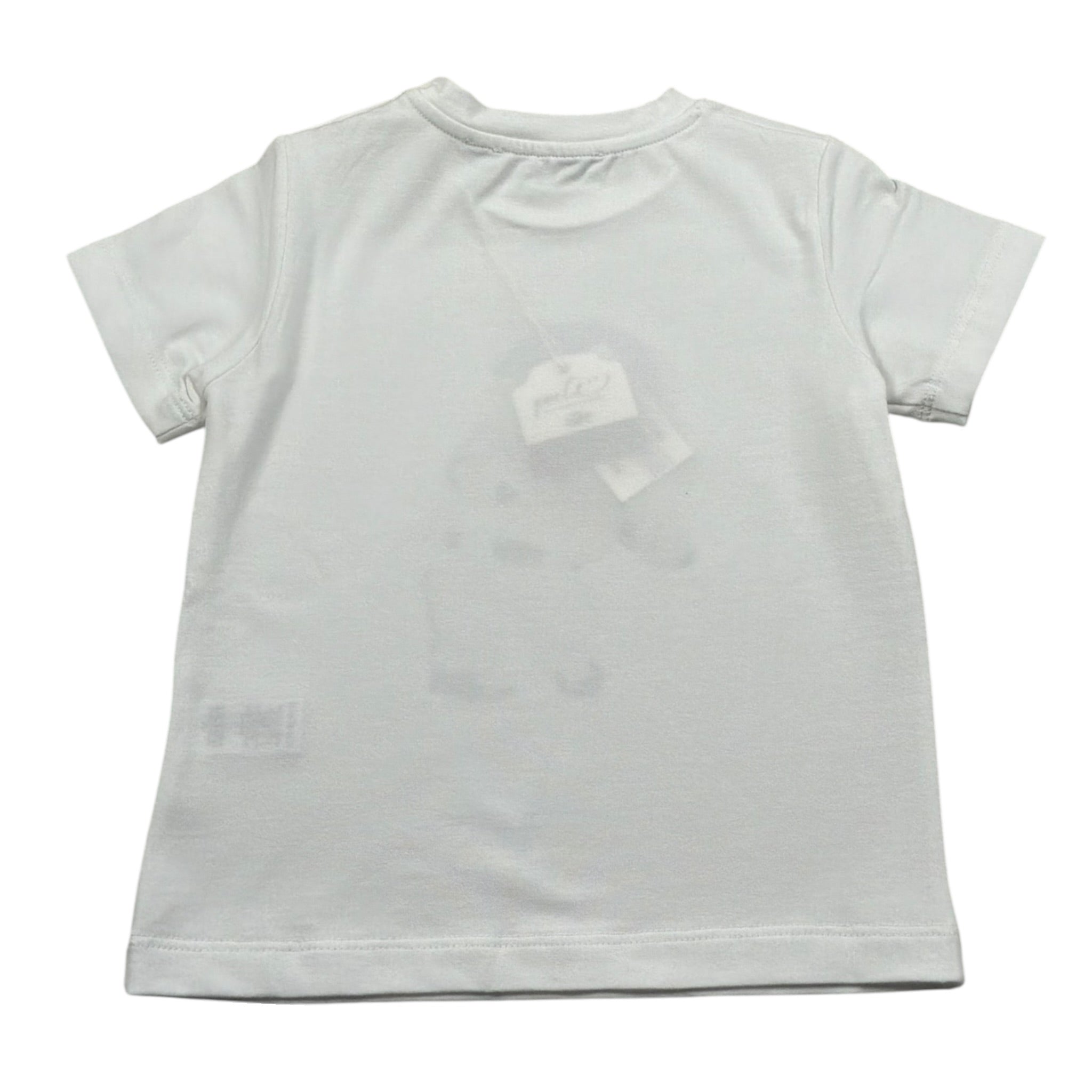 Per Te T-Shirt Girocollo Tinta Unit con Stampa Bianco per Neonato 341186 BIANCO PER TE 