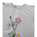 Per Te T-Shirt Girocollo tinta unita Cn Ricami Bianco per Neonata 34411 BIANCO PER TE 