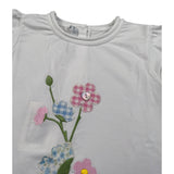 Per Te T-Shirt Girocollo tinta unita Cn Ricami Bianco per Neonata 34411 BIANCO PER TE 