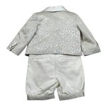 Petit Completo 5 Pezzi Giacca-Camicia-Bermuda-Cravatta-Gilet  per Neonato S3515478C PANNA PETIT 