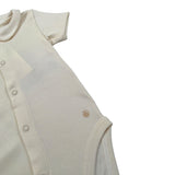 Petit Bateau Body tinta unita Mezza Manica Beige per Neonato A09MP BEIGE PETIT BATEAU 