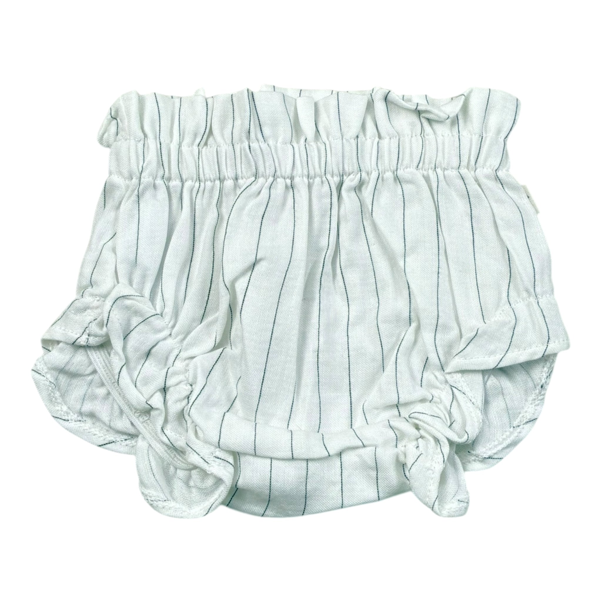 Petit Indi Coulotte Bicolore con Fantasia A Righe per Neonata COULBI BIANCO PETIT INDI 